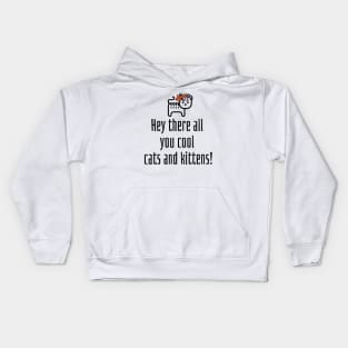 Hey There All You Cool Cats and Kittens Angry Tiger Kids Hoodie